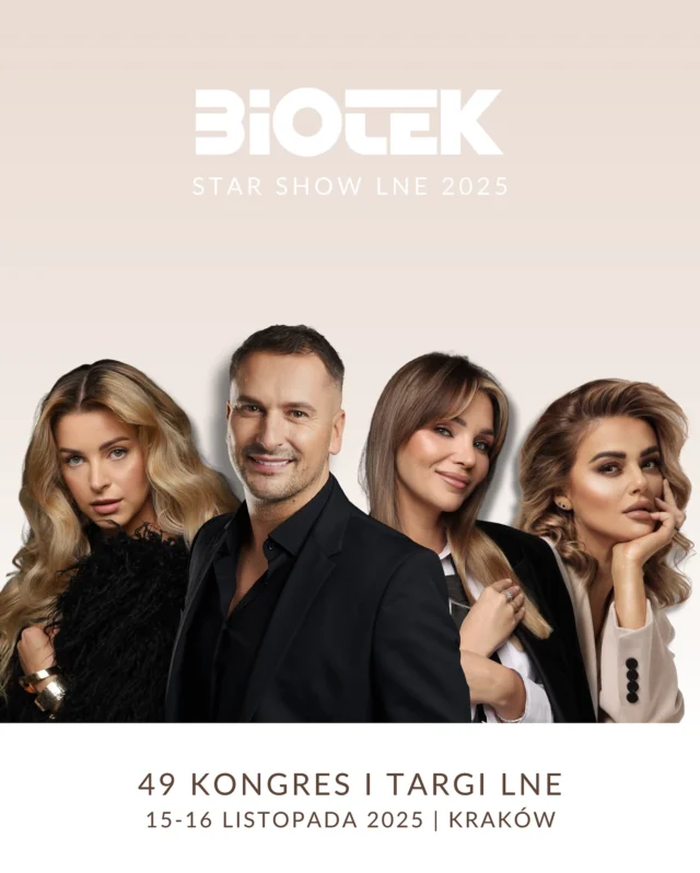 📣 Już 15–16 listopada zapraszamy na Kongres i Targi LNE w Krakowie! Jako dystrybutor marki BIOTEK Milano w Polsce mamy ogromną przyjemność zaprosić Was na wyjątkowe pokazy live w wykonaniu mistrzów PMU:

✨ Maria Bujak – Silk Kiss
✨ Karolina Broś – Perfect Liner
✨ Aleksandra Zarzycka – Lucky Lips
✨ Krzysztof Majerski – Ombre Brows

To dwa dni pełne inspiracji, autorskich technik i spotkań ze światem profesjonalnego makijażu permanentnego.
Podczas targów będzie można zapoznać się z całą ofertą marki BIOTEK – pigmentami, urządzeniami, kartridżami oraz produktami do pielęgnacji po zabiegach.

🔹 Do zobaczenia w Krakowie!